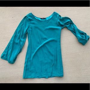 turquoise flowy dress